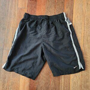 Nike Mens Black/Gray Swim Trunks Size Medium